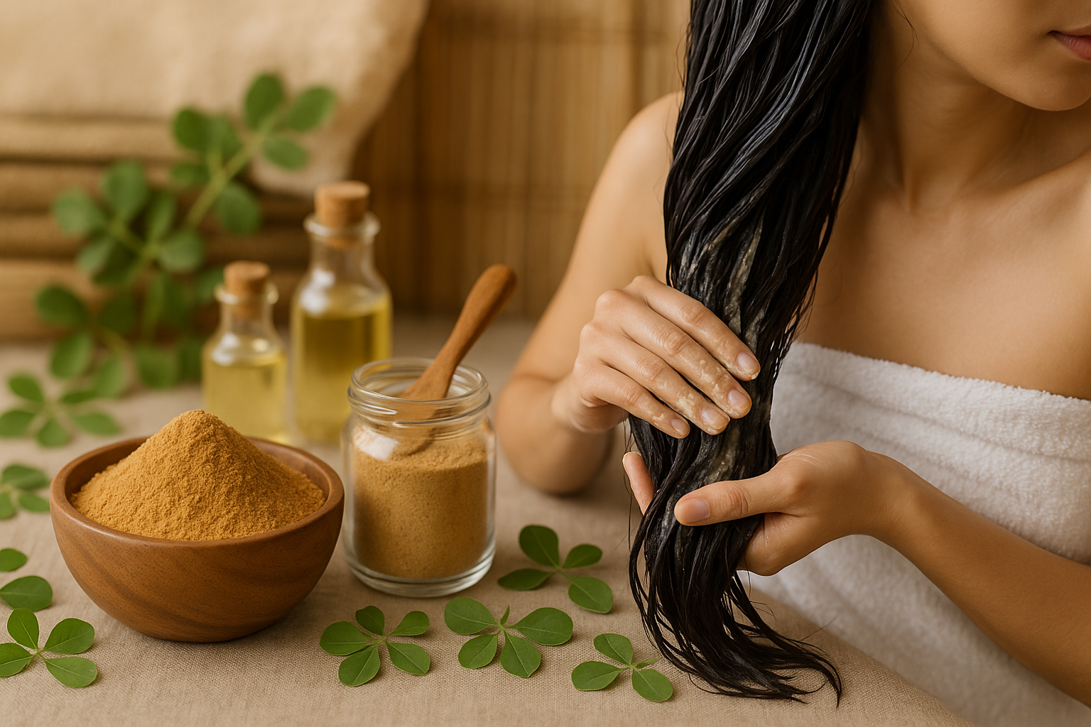 fenugreek powder hair mass