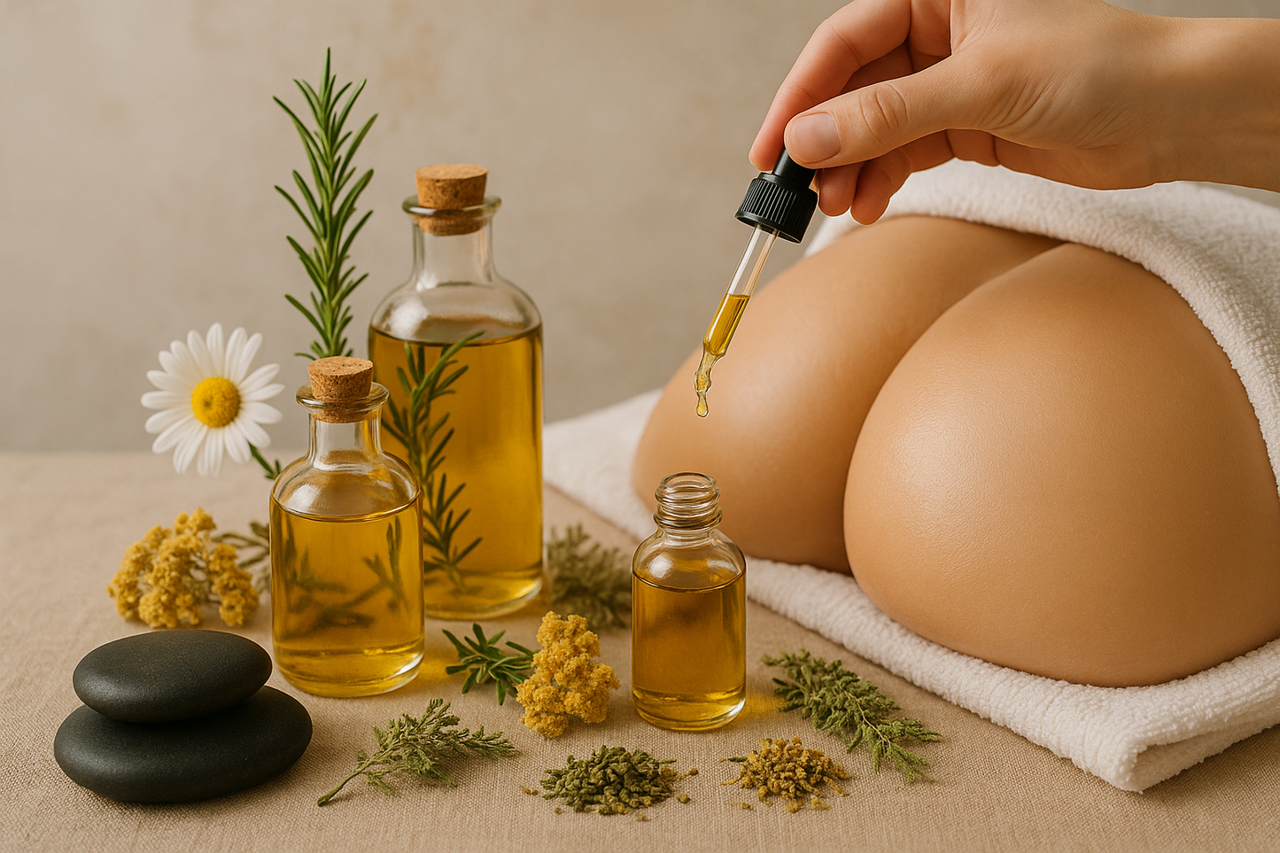variation  oil natural application glutes