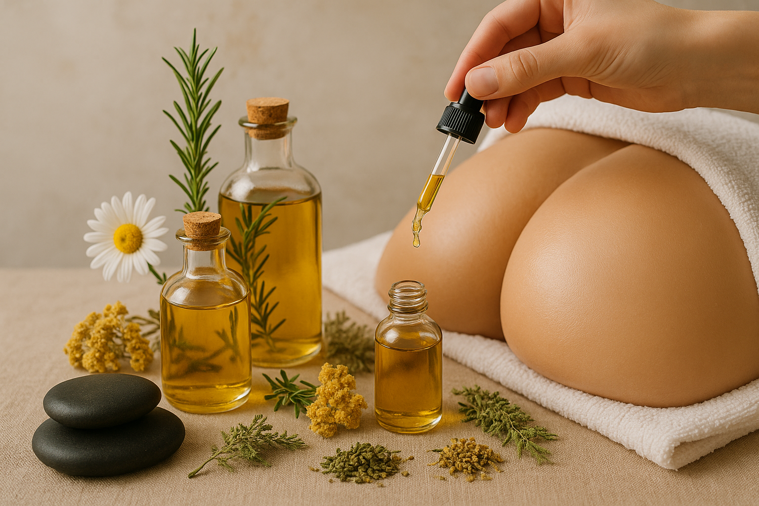 variation  oil natural application glutes